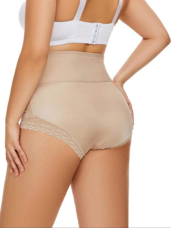 Women's Plain Floral Lace High Waist Shapewear Panty, Casual Breathable Tummy Control Shapewear Knicker,  Body Shapewear,  Ladies Shapewear Bottoms for Daily Wear, Underwear & Womenswear Sexy