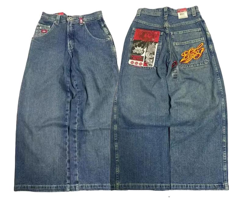 90s style JNCO retro oversized loose jeans trendy fashion jeans tiktok shop hip hop black friday 2024 jeans comfortable Y2K