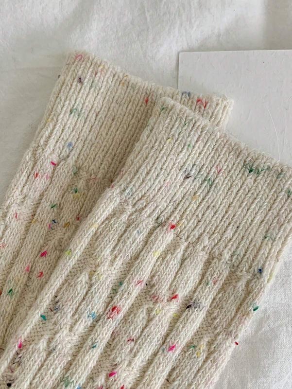 3pairs Women's Thick Warm Wool Vintage Style Mid-calf Socks For Autumn And Winter