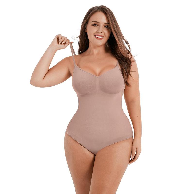 FeelinGirl Seamless Covered Bust Jumpsuit Thong Bodysuit tts Fit  Breathable Comfort Womenswear shaper clothes Hip