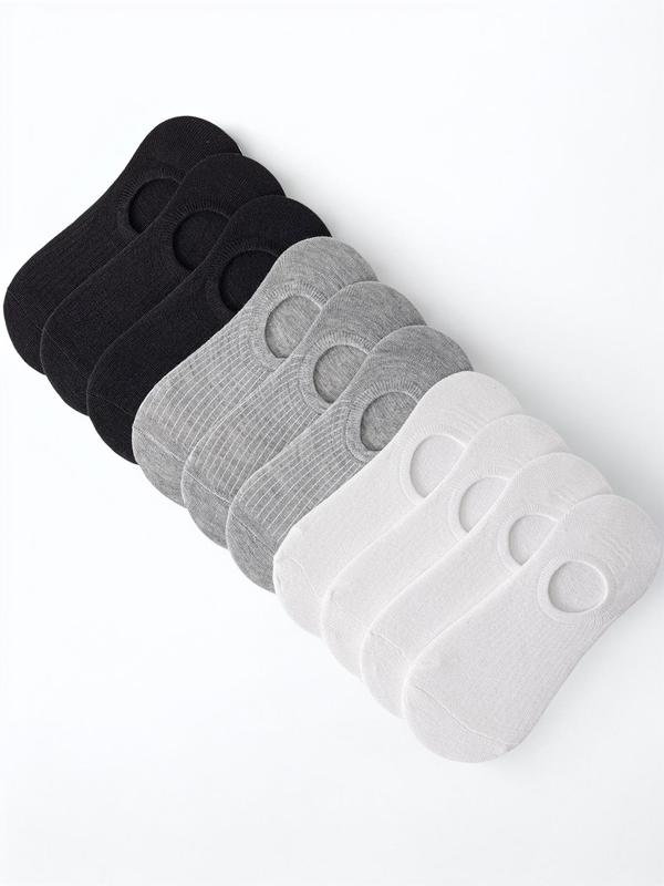 Women's 10 Pairs Plain Invisible Socks, Casual Moisture Wicking Socks, Low Cut Socks, Multipack Socks for Women,Soft Comfy Breathable Socks for All Seasons Daily Wear