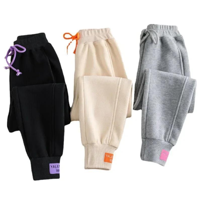 New Gray women Sweatpants Autumn Winter  Baggy Streetwear Oversize Sports Pants Black winter thick Joggers Streetwear Trousers Womenswear Bottom