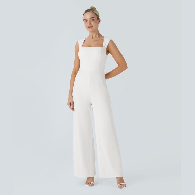 Halara Square Neck Sleeveless Bridesmaid and Wedding Guest Jumpsuit