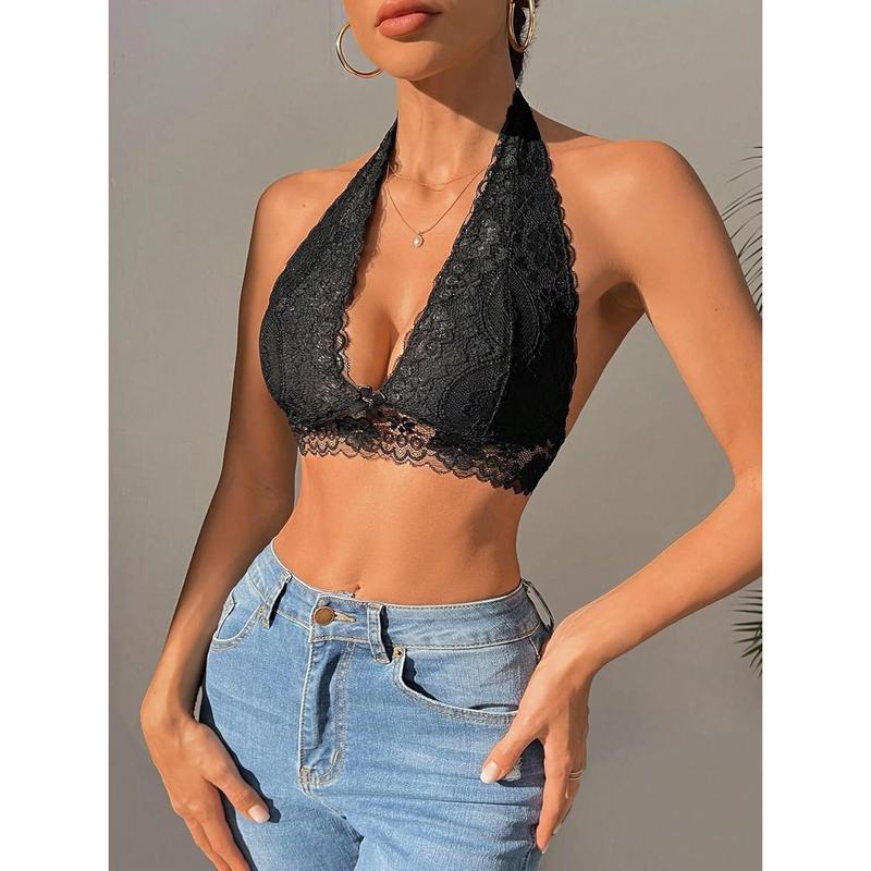 Women's 2 Piece Holder Lace Bralette Bra