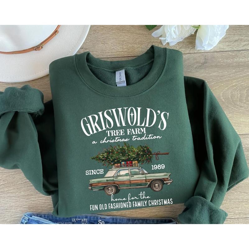 Griswold's Christmas Sweatshirt, Christmas Family, Christmas Gift, Tree Sweater, Griswold's Tree Farm Since 1989 Shirt, Cute Christmas Shirt