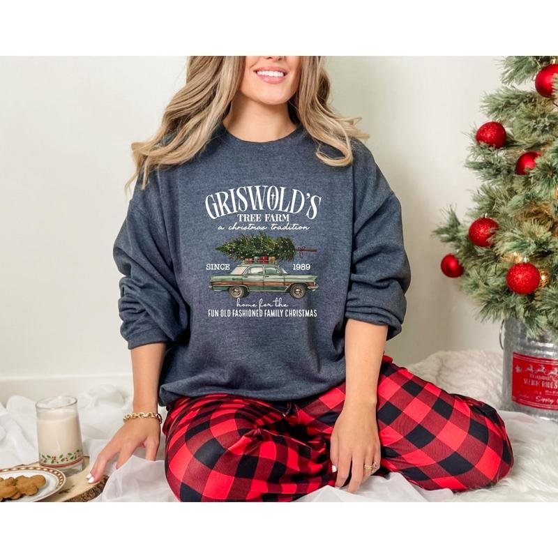 Griswold's Christmas Sweatshirt, Christmas Family, Christmas Gift, Tree Sweater, Griswold's Tree Farm Since 1989 Shirt, Cute Christmas Shirt