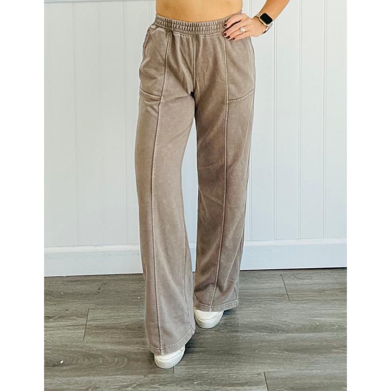 Mineral Washed French Terry Sweatpants (Reg. and Plus) - 3 Colors