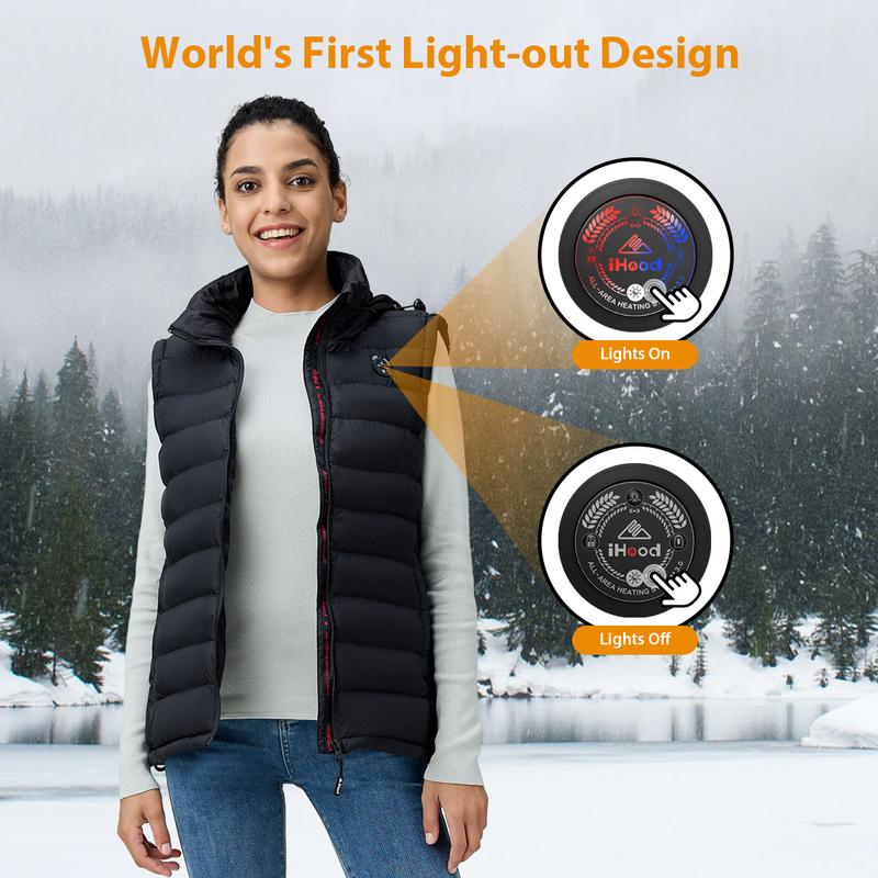 iHood Women's Heated Vest with 7.4V 14400mAh Battery Pack Womenswear Tops