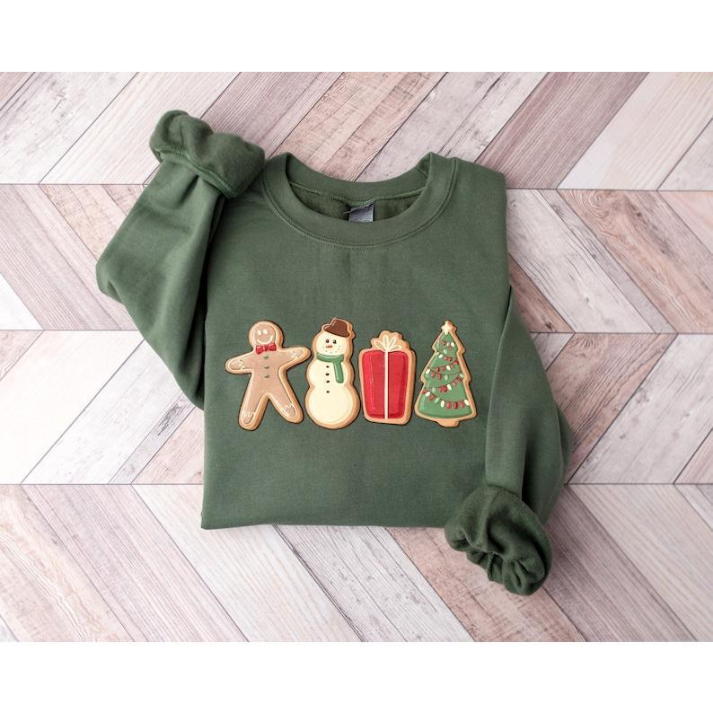 Gingerbread Cookies Sweatshirt, Christmas Shirt, Christmas Matching Sweatshirt, Family Shirt, Christmas Sweater, Xmas Shirt, Christmas Gift