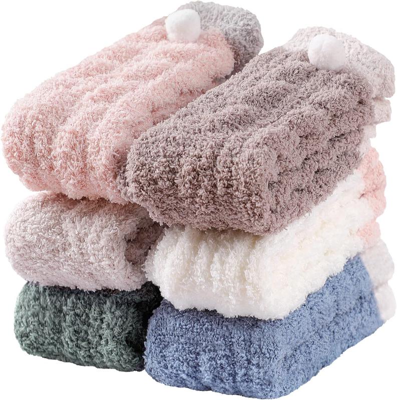 Fuzzy Socks for Women - Fuzzy Socks 6 Pairs Fluffy Socks Cozy Socks Warm Socks Winter Socks for Women