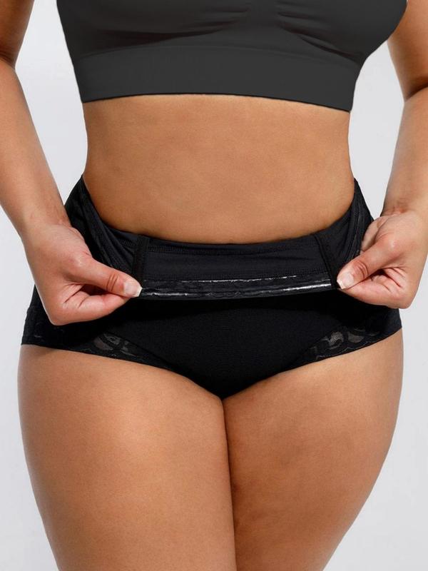 Women's Contrast Lace High Waist Shapewear Shorts, Tummy Control Butt Lifting Shapewear Bottoms, Body Shapewear, High Stretch Comfortable Shaper for Daily Wear Sexy