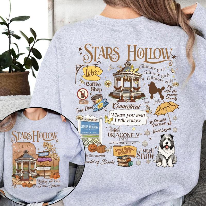 Retro Stars Hollow Autumn Festival Shirt Sweatshirt TShirt, Gilmore Girls Shirt, Stars Hollow Gilmore Girls Shirt, Retro Stars Hollow Sweatshirt, Fall Sweatshirt, Gift For Her, Gift For Women, Gift For Gilmore Girl Fans