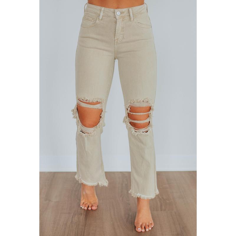 Willow Risen Jeans - Sand