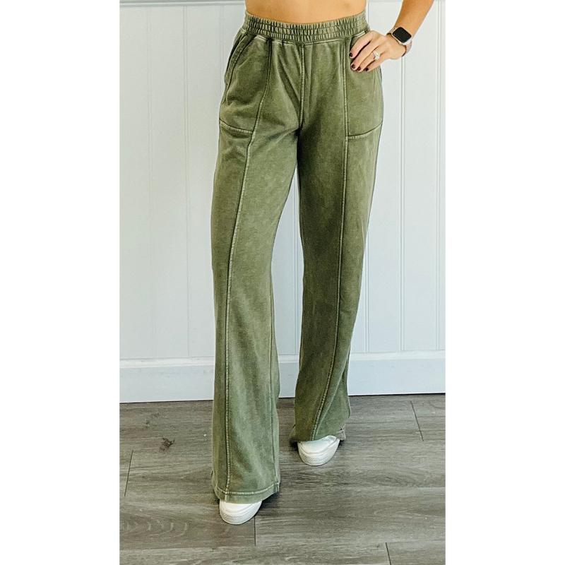 Mineral Washed French Terry Sweatpants (Reg. and Plus) - 3 Colors