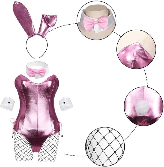 Bunny Girl Senpai Costume Womens Bunny Costume Outfit Anime Cosplay One Piece Bodysuit with Bunny Ear Stockings playboy bunny costume Womenswear Accessories Clothing Underwear Lady Maternity Basic Minimalist