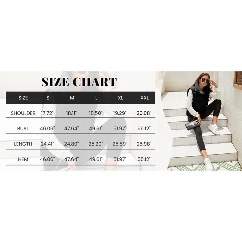 UANEO Womens Puffer Vest Sleeveless Casual Loose Winter Warm Lightweight Stand Collar Down Jacket Coats warm vest