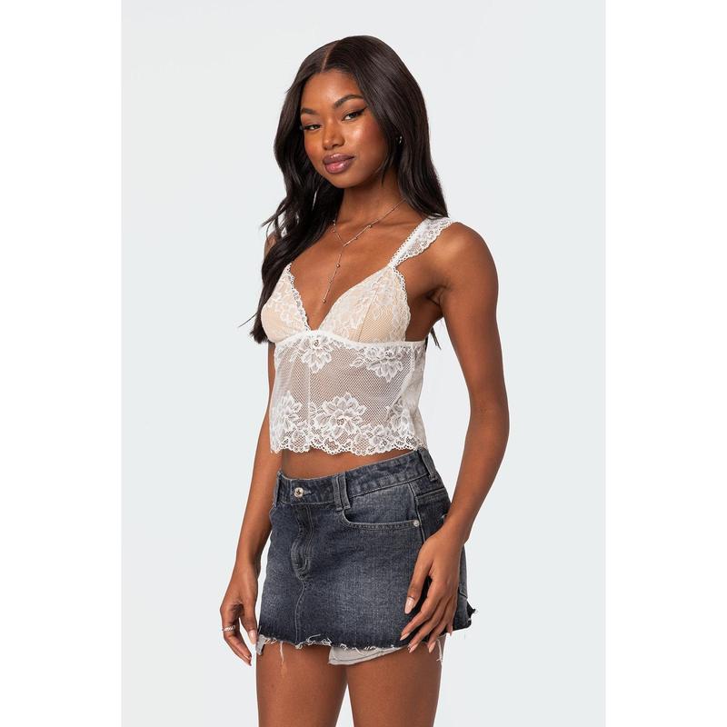 Jasmine Sheer Lace Top