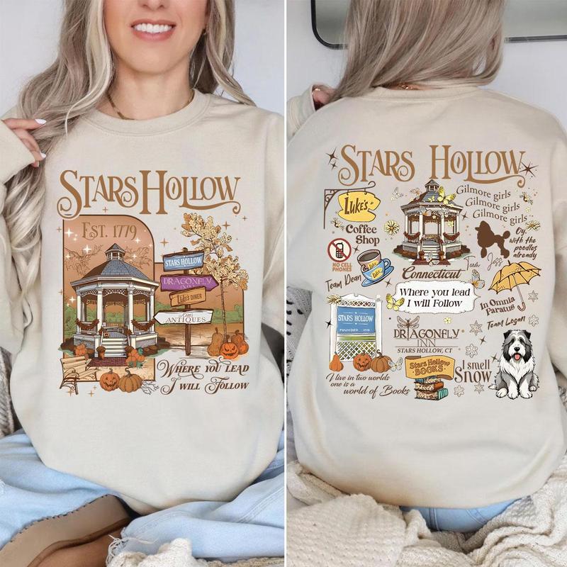 Retro Stars Hollow Autumn Festival Shirt Sweatshirt TShirt, Gilmore Girls Shirt, Stars Hollow Gilmore Girls Shirt, Retro Stars Hollow Sweatshirt, Fall Sweatshirt, Gift For Her, Gift For Women, Gift For Gilmore Girl Fans