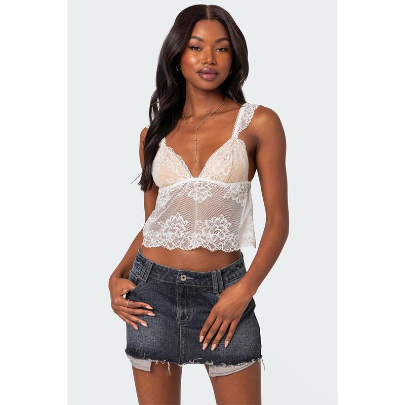 Jasmine Sheer Lace Top