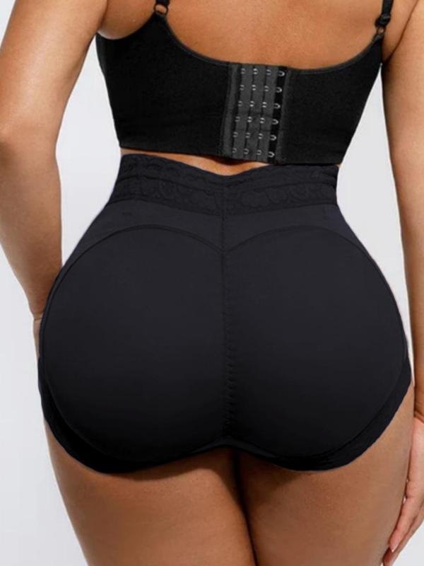 Women's Contrast Lace High Waist Shapewear Shorts, Tummy Control Butt Lifting Shapewear Bottoms, Body Shapewear, High Stretch Comfortable Shaper for Daily Wear Sexy