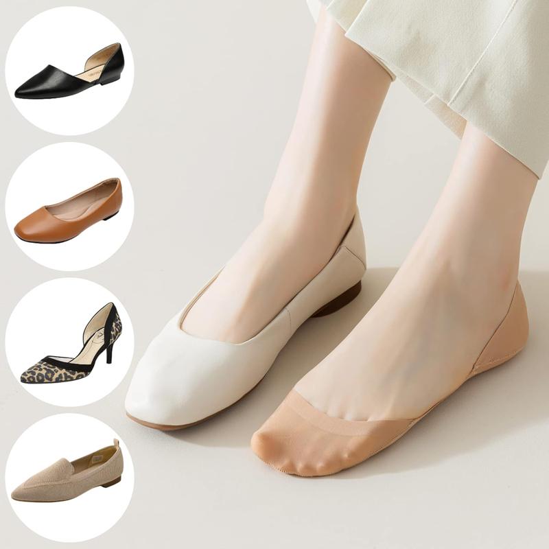 No Show Socks Women Non-Slip Invisible Liner Socks Cotton or lats Heels Pumps Loers