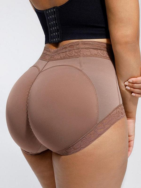 Women's Contrast Lace High Waist Shapewear Shorts, Tummy Control Butt Lifting Shapewear Bottoms, Body Shapewear, High Stretch Comfortable Shaper for Daily Wear Sexy