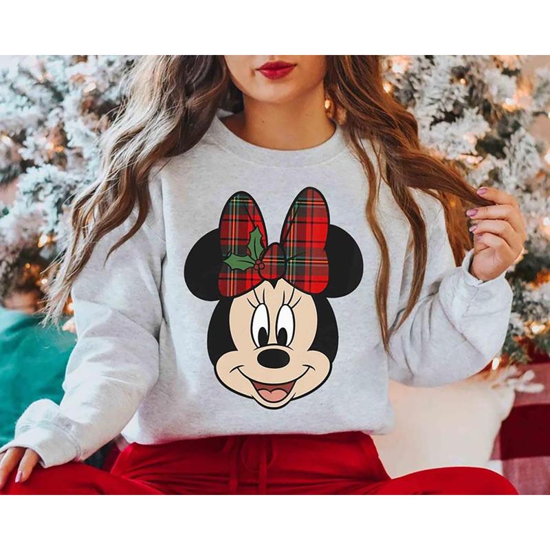 Disneyy Minniiee Mouse Christmas Bow T-Shirt, Mickeyy's Very Merry Christmas Party Matching Tee, Disneyyland Family Holiday 2024 Gift, Mvmcp