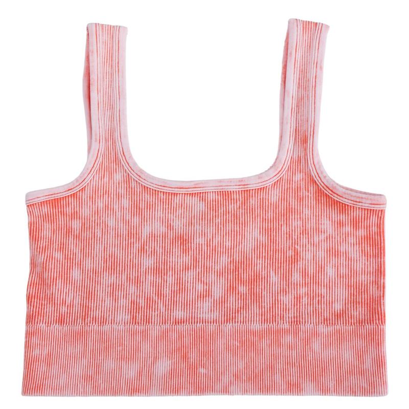 Madison Washed Ribbed Crop Top Bralette-2