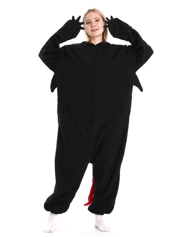 Cute Dragon Toothless Animal Onesie Pajamas Sleepwear Dragon Halloween Party Costumes Fabric Womenswear lady loungewear halloween animal lady homewear woman pajamas matching  christmas Women's Christmas Cartoon PJ Set  Halloween Pajama Jumpsuit