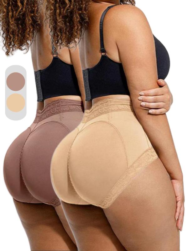 Women's Contrast Lace High Waist Shapewear Shorts, Tummy Control Butt Lifting Shapewear Bottoms, Body Shapewear, High Stretch Comfortable Shaper for Daily Wear Sexy