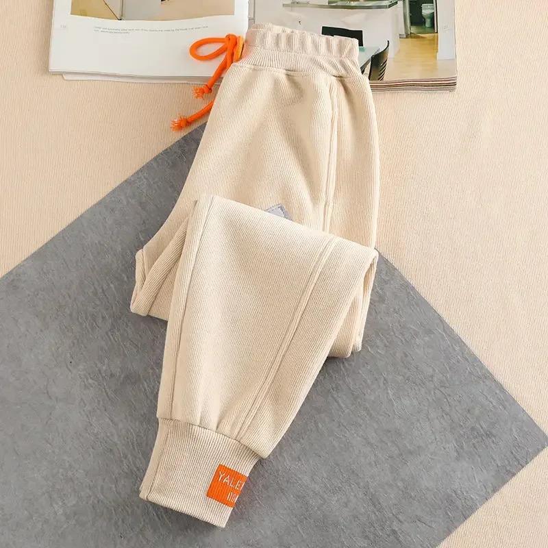 New Gray women Sweatpants Autumn Winter  Baggy Streetwear Oversize Sports Pants Black winter thick Joggers Streetwear Trousers Womenswear Bottom