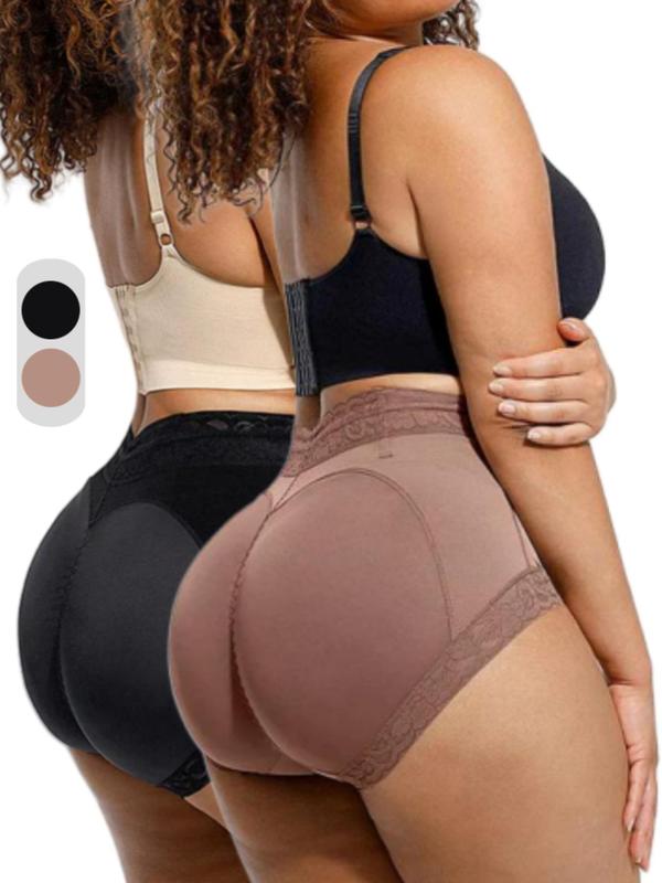 Women's Contrast Lace High Waist Shapewear Shorts, Tummy Control Butt Lifting Shapewear Bottoms, Body Shapewear, High Stretch Comfortable Shaper for Daily Wear Sexy