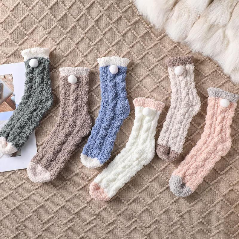 Fuzzy Socks for Women - Fuzzy Socks 6 Pairs Fluffy Socks Cozy Socks Warm Socks Winter Socks for Women