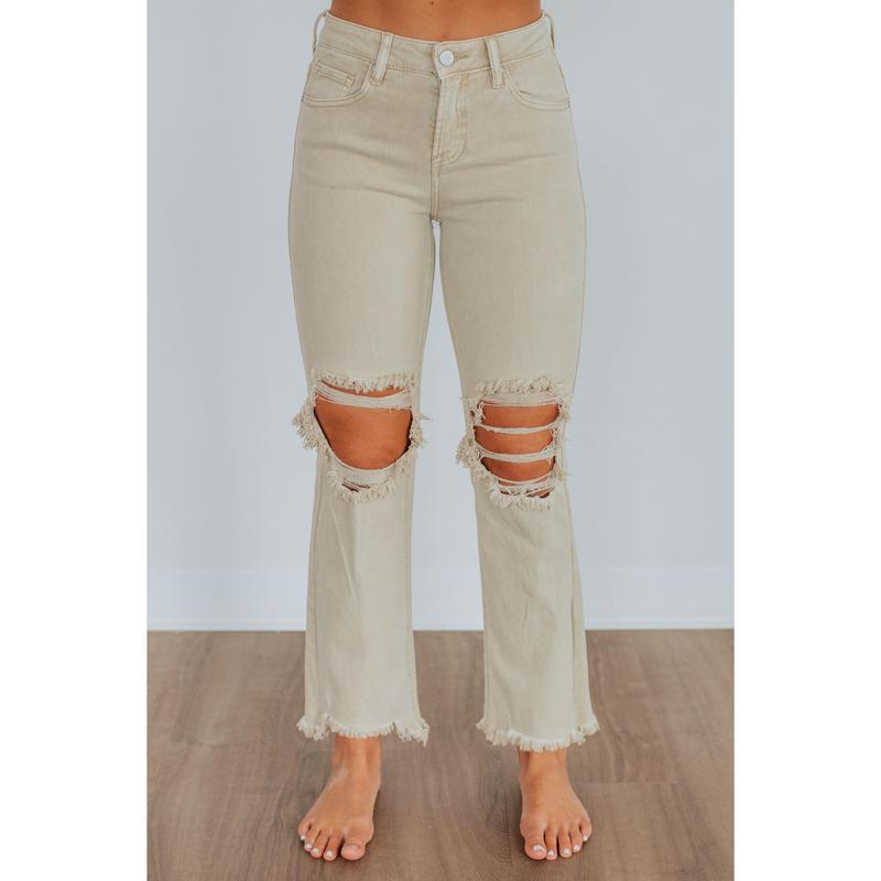 Willow Risen Jeans - Sand