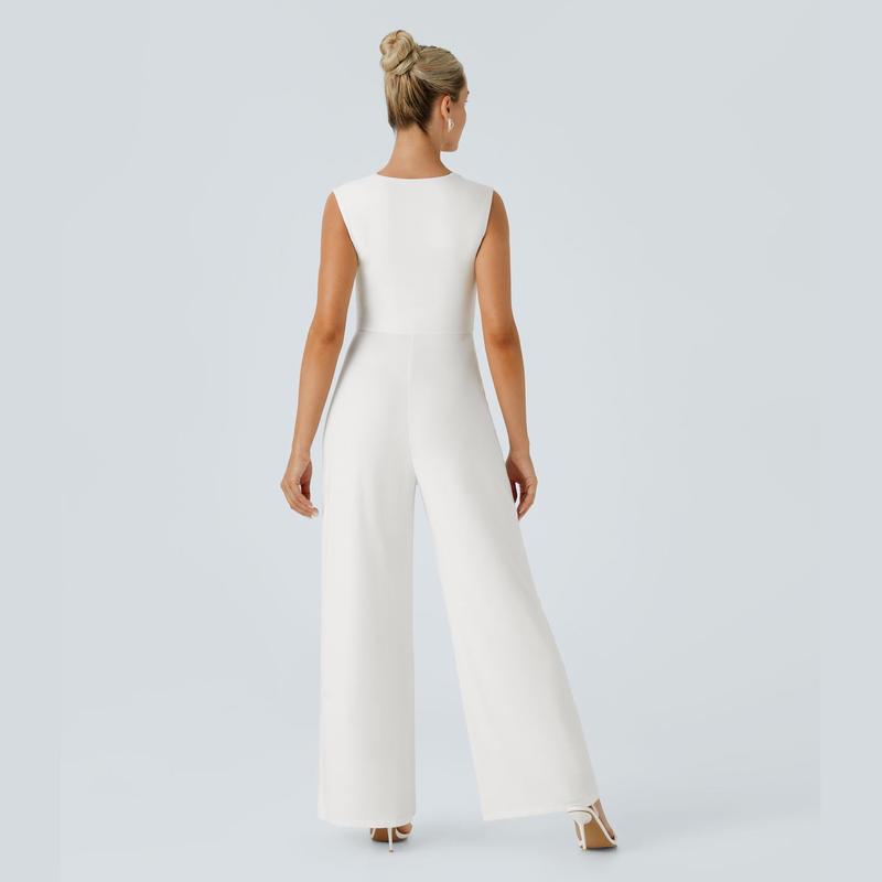 Halara Square Neck Sleeveless Bridesmaid and Wedding Guest Jumpsuit