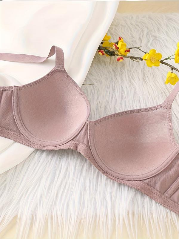 6-Pack Ultra-Soft Seamless Full Coverage Push-Up Bras - Comfortable Everyday Supportive T-Shirt Bras with Breathable Cups, Elegant Style, and Versatile Value - Soft Polyamide and Elastane Blend Fabric