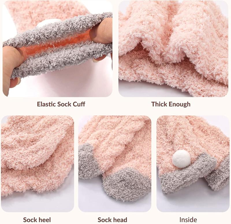 Fuzzy Socks for Women - Fuzzy Socks 6 Pairs Fluffy Socks Cozy Socks Warm Socks Winter Socks for Women