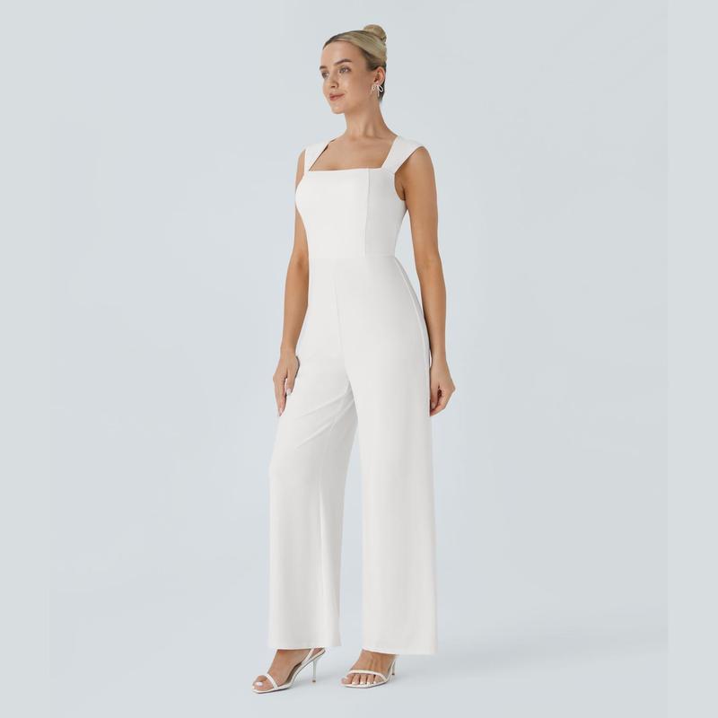 Halara Square Neck Sleeveless Bridesmaid and Wedding Guest Jumpsuit