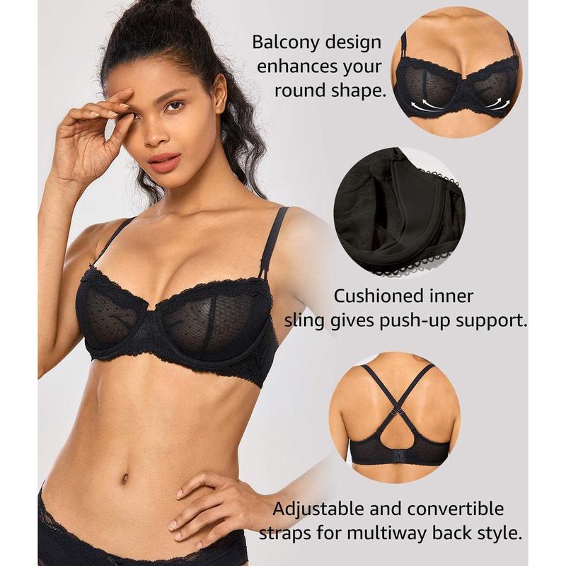 Big Chest Seamless Underwear Full Cup Thin Women's French Lace Bra plus Size Anti-Sagging