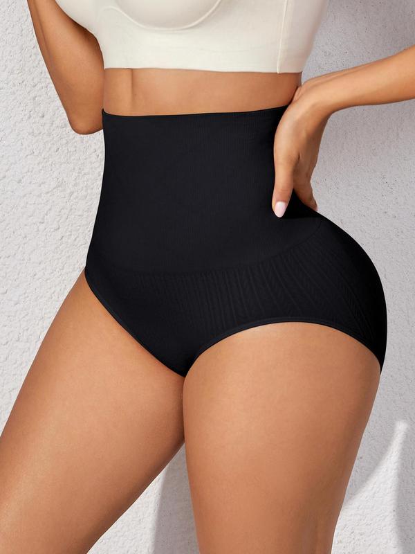 Women's Solid Color High Waist Briefs, Seamless Comfy Breathable Panties for Daily Wear, Women's Underwear for All Seasons