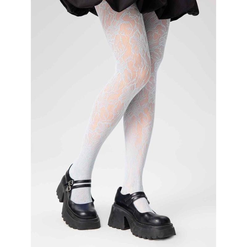 Cider [6 colors, size One Size-One Size] Floral Lace Tights