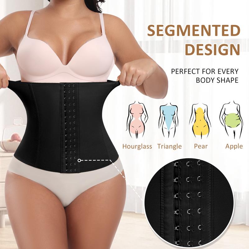 WERENA Women's Waist Trainer Corset Shapewear Tummy Control Girdle Waist Cincher Seamless Postpartum Belly Band