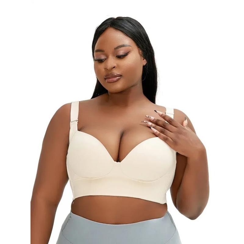 New Plus Size Girls' Seamless Underwire Bra with Push-Up Support and Anti-Sag Technology