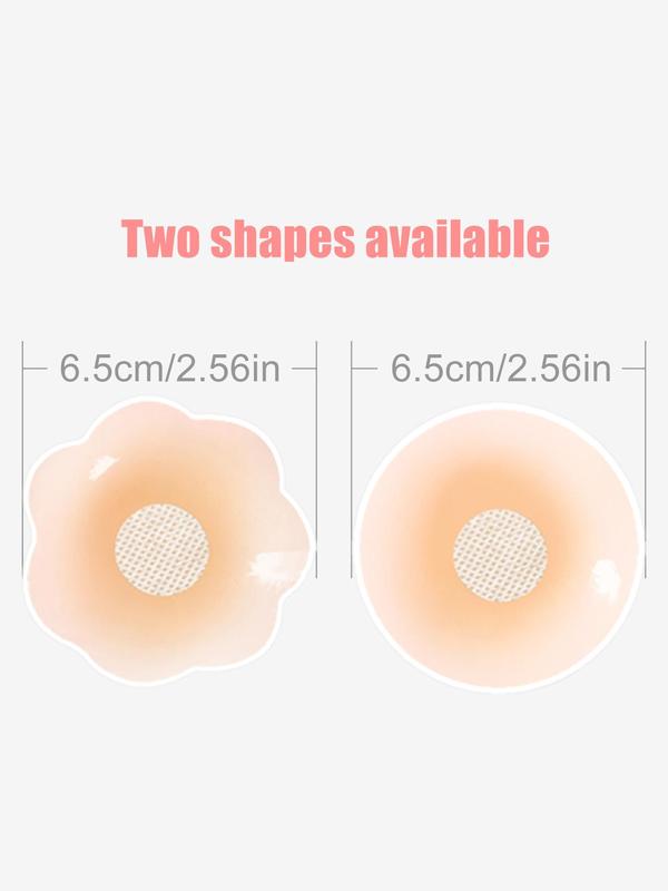 Women 1 Pair Flower Shaped Silicone Nipple Cover, Invisible Chest Stickers for Daily Wear, Women Lingerie Accessories for All Seasons