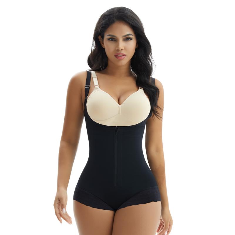 GQF  Zipper Open Bust Bodysuit 7200 [comfort shaping sculpting confidence-boosting belly-control bodysuit and Tummy Control shapewear Womenswear Underwear Lady Compression Sexy]