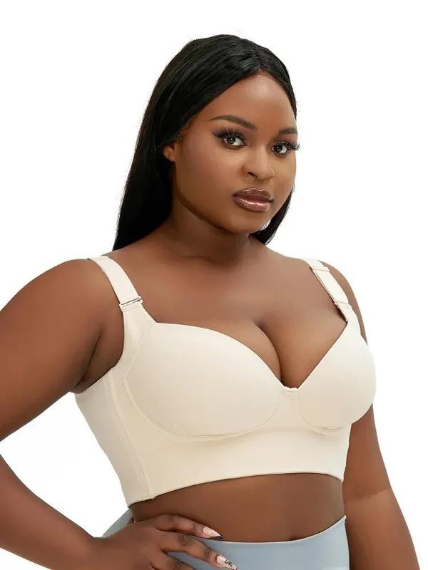 New Plus Size Girls' Seamless Underwire Bra with Push-Up Support and Anti-Sag Technology