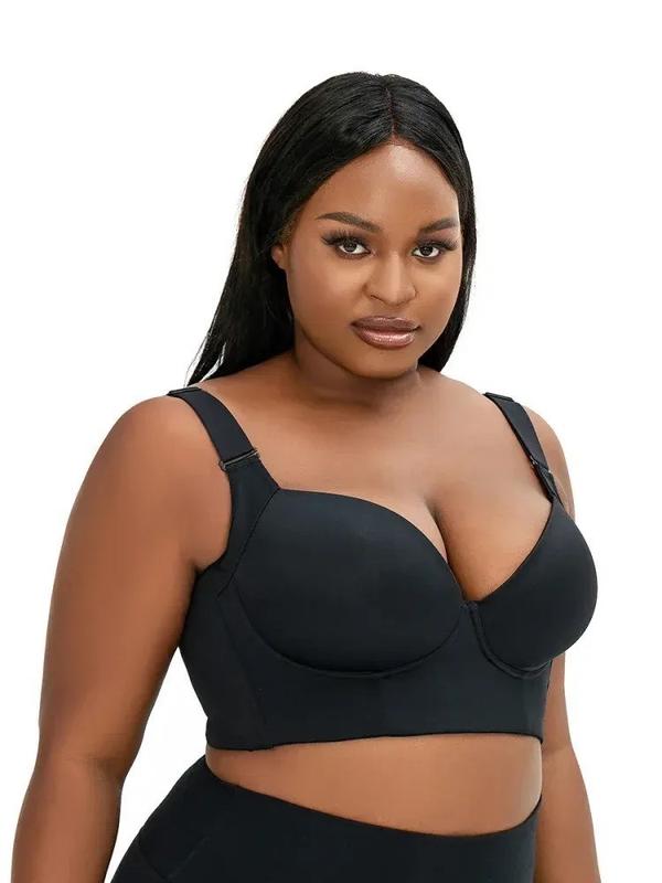 New Plus Size Girls' Seamless Underwire Bra with Push-Up Support and Anti-Sag Technology