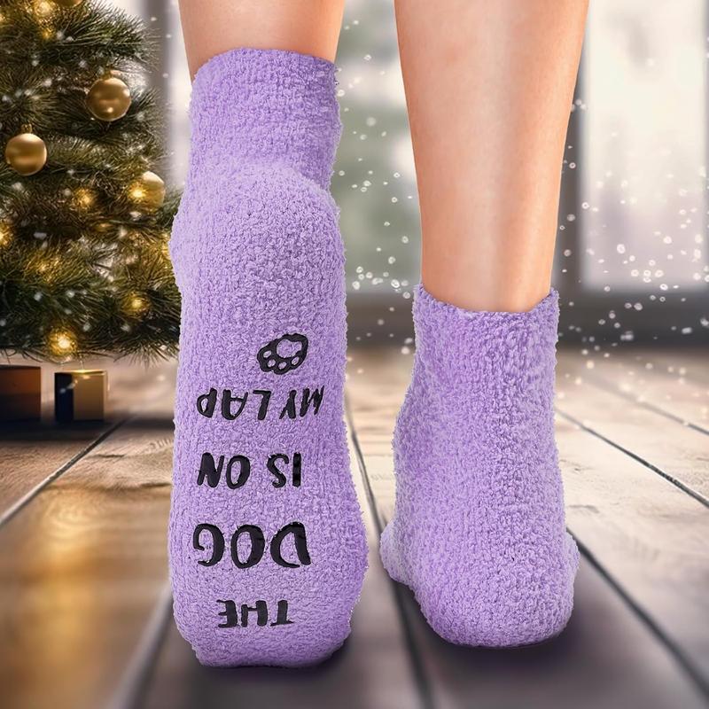 Funny Gifts for Mom, Dog Mom Gifts for Women, Fuzzy Dog Socks, Christmas Stockings Stuffers