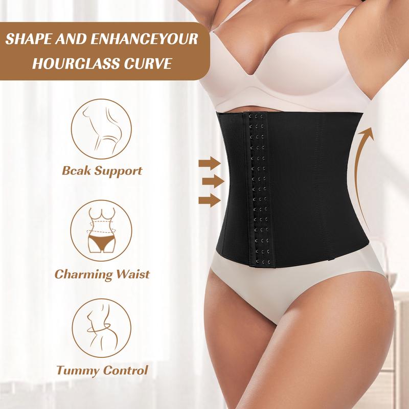 WERENA Women's Waist Trainer Corset Shapewear Tummy Control Girdle Waist Cincher Seamless Postpartum Belly Band