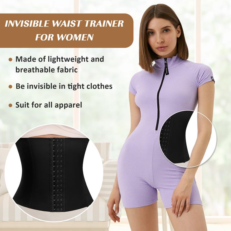 WERENA Women's Waist Trainer Corset Shapewear Tummy Control Girdle Waist Cincher Seamless Postpartum Belly Band